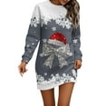 thumbnail image 1 of Krdevn Décoration de Noël, Robe à Capuche Décontractée Imprimée de Noël pour Femmes, 1 of 5