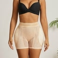 thumbnail image 4 of BLTIBY Women Butt Lifter Thicker Padded Shapewear Lace Underwear Seamless Fake Hip Enhancer Knickers Tummy Control Body Shaper Shorts Beige M, 4 of 9