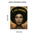 thumbnail image 2 of Chilfamy African American Wall Art, Inspiration Black Girl Canvas Art, God Says I Am Unique Spiritual Christian Gift for Woman, Black Girl Magic Poster Print for Bedroom 16x20 in/12x16 in 12x16 in, 2 of 5