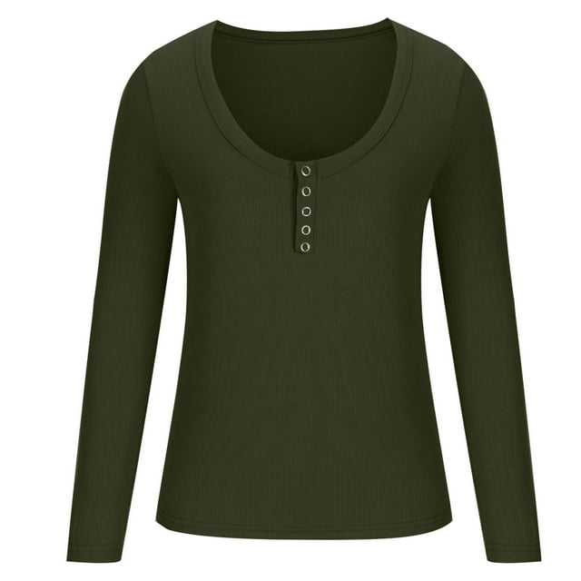 Yuyuzo Hauts en Tricot Côtelé pour Femmes Automne Hiver Décontractés Col Rond Manches Longues Couche de Base sous-Blouses