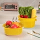 thumbnail image 5 of Cesta multiusos para lavar verduras de cocina con orificios de drenaje, recipiente de gran capacidad para remojar y enjuagar frutas y verduras frescas. Aestivo | Amarillo | AESTIVO, 5 of 7