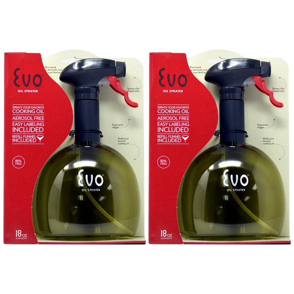 Evo Oil Sprayer Green NonAerosol for Olive Oil and Cooking Oils 18oz