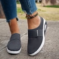 thumbnail image 5 of Womens Shoes, Shoes for Women, Walking Shoes, Women Shoes, Office Shoes, Air-Cushion Slip-On Walking Shoes, Orthopedic Diabetic Slippers, With Arch-Support for Women, Dark Gray 7, 5 of 5