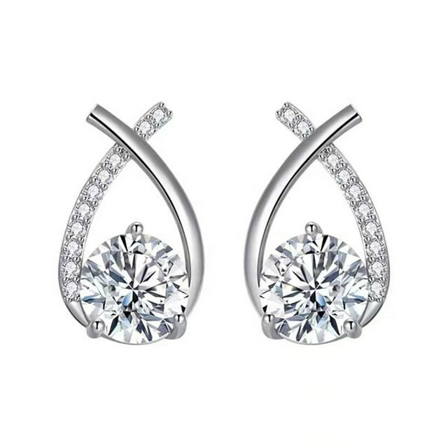 Fiudx Pendientes de Aro de Circonita, Delicado Conjunto de Piercings, Regalo de Moda para San Valentín, Uso Diario, Accesorio de Fiesta, Regalo para Novia.