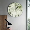 thumbnail image 2 of Sage Green Marbled Wall Clocks Silent Living Room Decoration Round Wall Clock Home Bedroom Kitchen Wall Decor Clocks（10 Inch）, 2 of 6