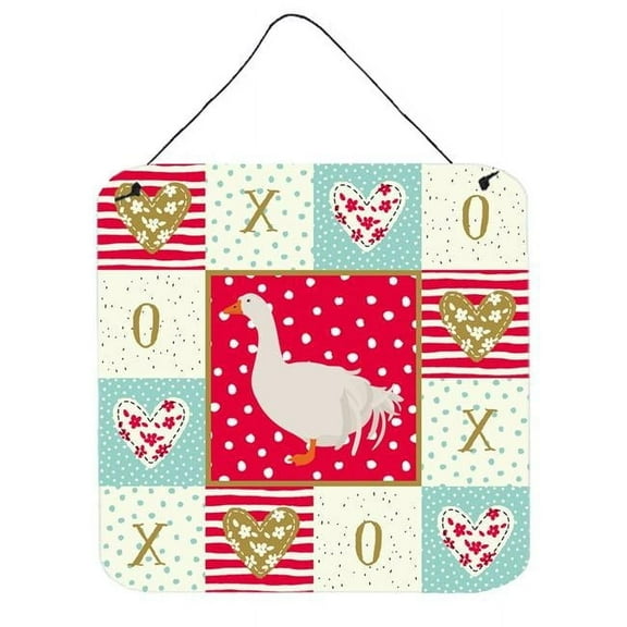 Caroline's Treasures CK5329DS66 Sebastopol Goose Love Wall or Door Hanging Prints, Red, 6x6, multicolor