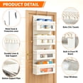 thumbnail image 2 of Aokeyee Over The Door Organizer, 4 Tier Boho Door Organizer Hanging with Tassels and Clear Window, 55lb Behind The Door Storage for Baby Nursery, Bedroom, Bathroom, 2 of 6
