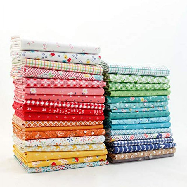 Farm Girl Vintage Fat Quarter Bundle (29 Piezas) De Lori Holt Para Riley Blake 18 X 21 Pulgadas (45,72 Cm X 53,34 Cm) Cortes De Tela Diy Quilt Fabric