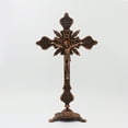 thumbnail image 2 of Whoamigo Metal Vintage Cross Figurine, Jesus Crucified Christian Catholic Art Statue, 2 of 12
