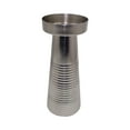 thumbnail image 1 of Sagebrook Home Metal, 10"h Striped Pillar, Silver, 1 of 1