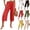 20# Red, variant on Elastic High Waist Wide Leg Capri Pants for Women Cotton Linen Casual Lounge Cropped Pants Lightweight Breathable Side Pockets Yellow M