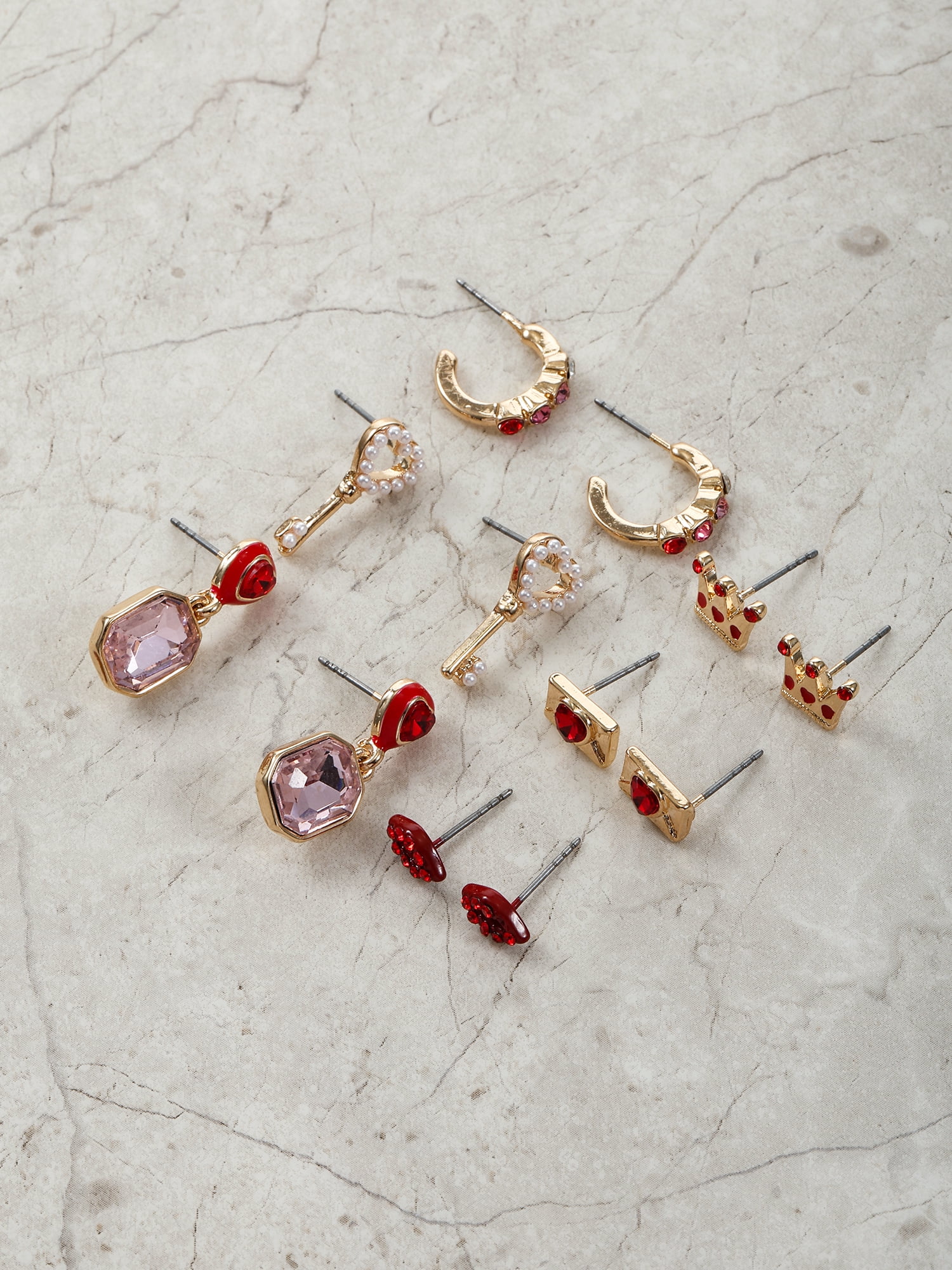 Packed Party 6 Piece Valentine's Earrings Set