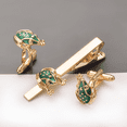 thumbnail image 3 of Yoursfs Tie Clip Cufflinks Set for Men Green Frog 2.2 Inch Tie Bar Clip Wedding Party Suit Jewelry Gift, 3 of 5