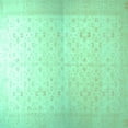 thumbnail image 1 of Ahgly Company Machine Washable Indoor Square Oriental Turquoise Blue Traditional Area Rugs, 8' Square, 1 of 4