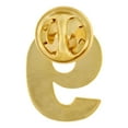 thumbnail image 3 of Gold Numerical Number Nine # 9 Lapel Pin, 3 of 3