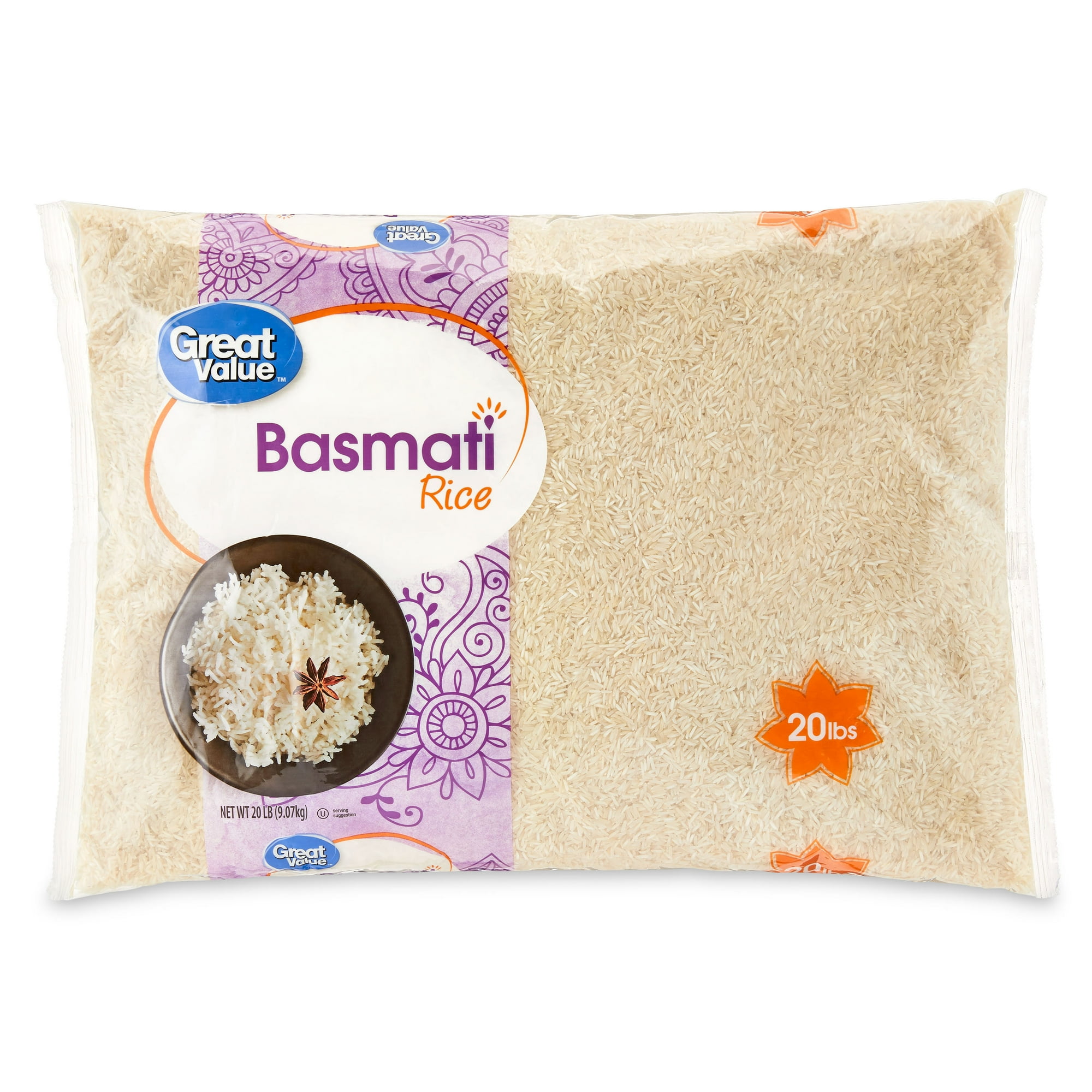 Great Value Basmati Rice, 20 lb