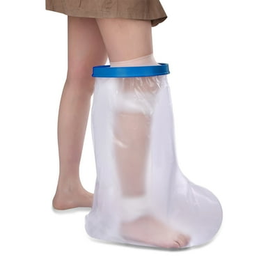 MEDOTS Blue Adult Half Leg Cover Protector for Shower Reusable 100% Waterproof Cast Covers for Shower half Leg Tight Seal Keeps Cast and Bandage Dry