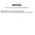 thumbnail image 2 of Transit Auto Front Rear Disc Brake Rotors Ceramic Pads and Drum Kit for Car Chrysler PT Cruiser Naturally Aspirated K8T-103664, 2 of 11