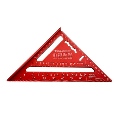

Lemononstore 1Put the ruler Beslands Aluminum 7 Inch Rafter Square Carpenter Layout Tool Alloy Triangle Ruler Protractor （inch ） Measuring ruler Ruler