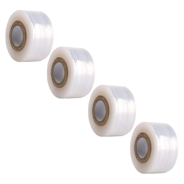 4 piezas Cintas de injerto Films Films 656 Ft Clear Clear Flexible PE para 5 cm