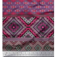 thumbnail image 1 of Soimoi Silk Fabric Geometric Southwestern Print Sewing Fabric Yard 42 Inch Wide, 1 of 3