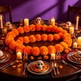 thumbnail image 5 of Rirozkan Artificial Marigold Flower Garland, 59.06 Inch Hanging Floral for Party, Home, Mantel, Indoor Outdoor, 5 of 6