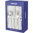 thumbnail image 6 of 60-Piece Silverware Set for 12, Stainless Steel Flatware Set with Grooved Handles, Mirror Polished, Dishwasher Safe, 6 of 9