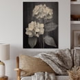 thumbnail image 2 of Designart "Monochrome Elegance in Blooming Hydrangeas II" Floral Print on Natural Pine Wood, 2 of 5