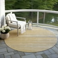 thumbnail image 6 of Addison Rugs Chantille Indoor/Outdoor Transitional Stripes Gold Washable Round Rug, 8' x 8', 6 of 6