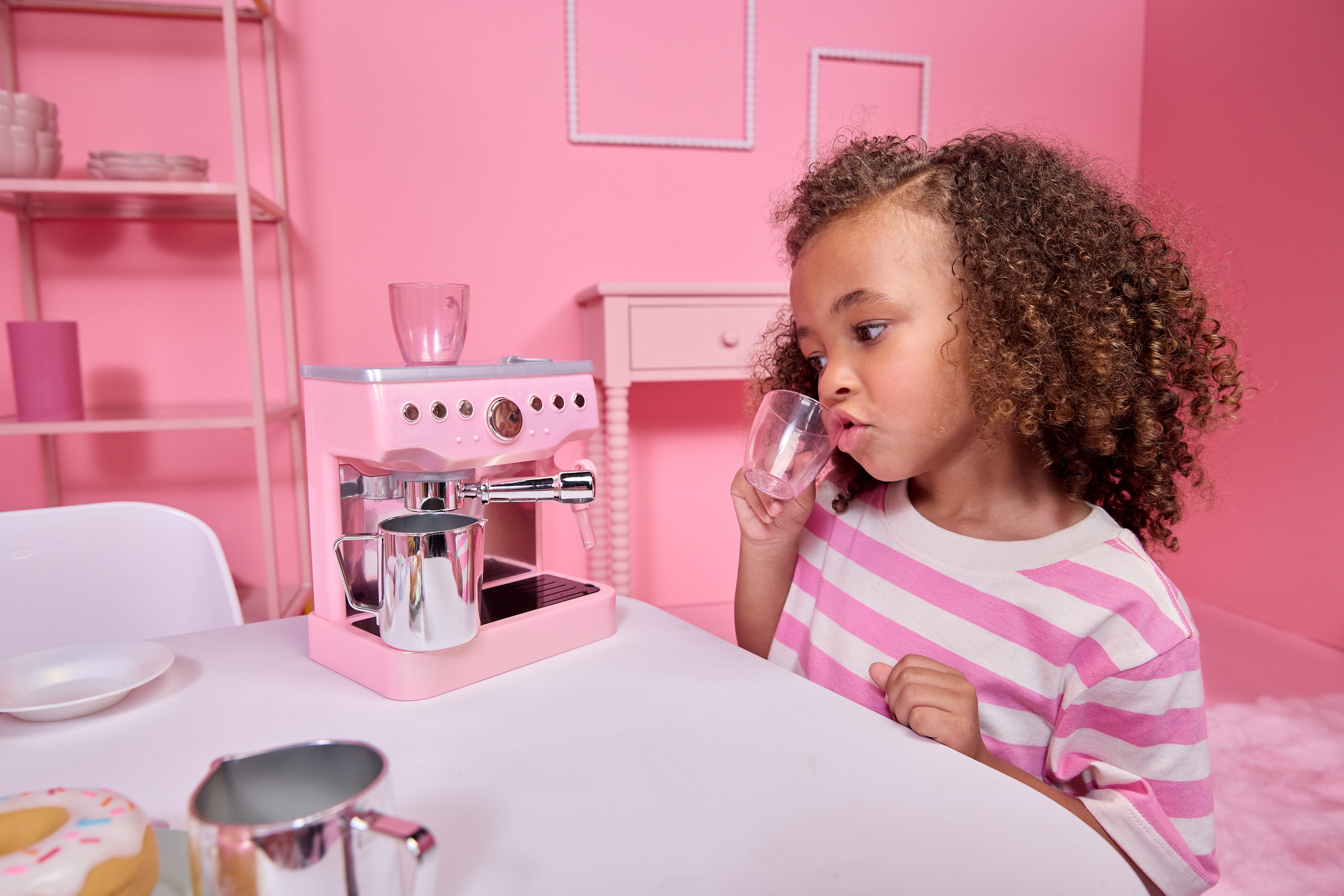 Little Tikes Home Espresso Machine, Imaginative Pretend Play Kitchen, Pink, Ages 3+