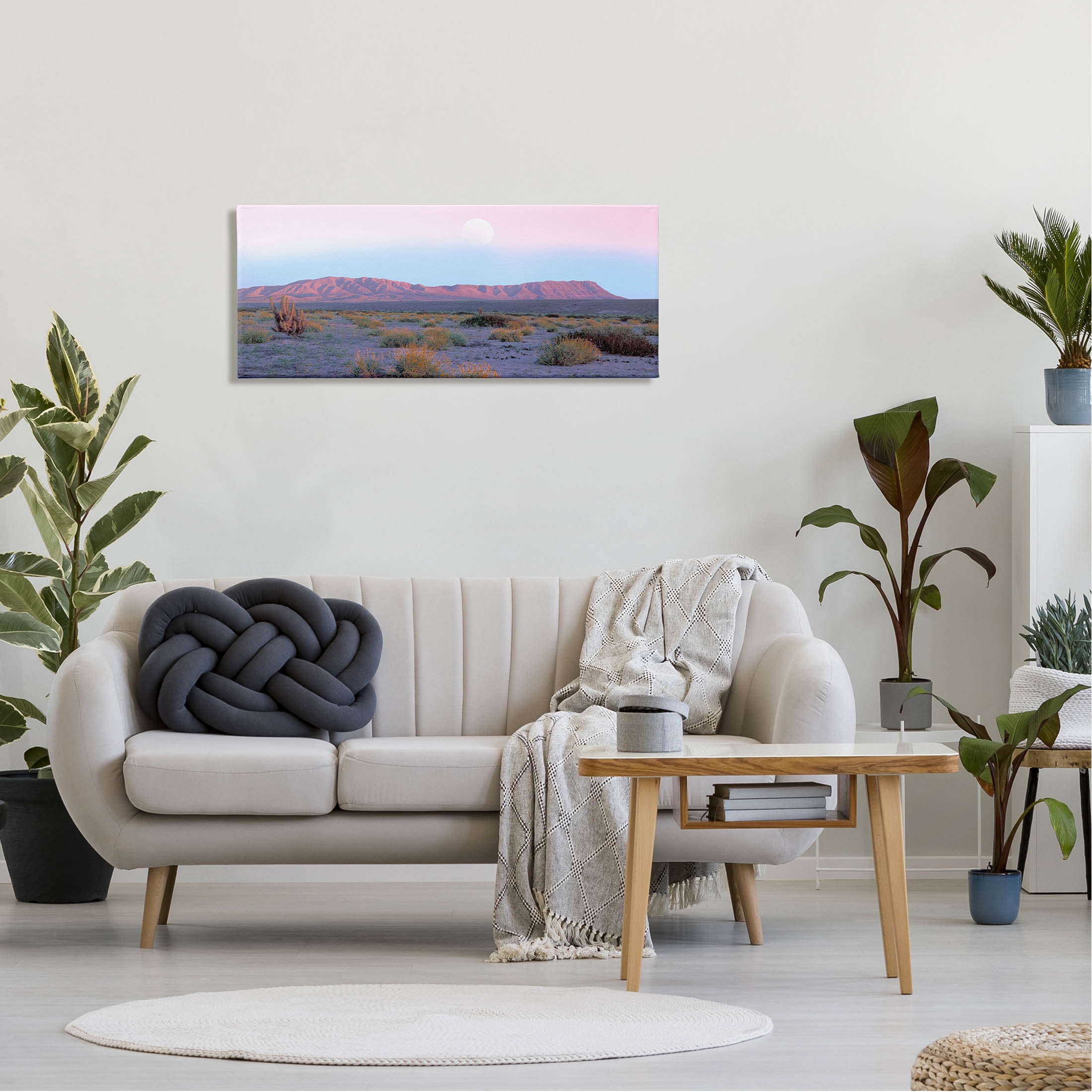 Desert Sun Arid Plateau Landscape Photograph Gallery Wrapped Canvas Print Wall Art