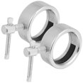 thumbnail image 1 of CIMAXIC 2Pcs Barbell Clamp Collars Silver Alloy Quick Release Weight Clips for Dumbbell Secure Locking Gym Accessories, 1 of 7