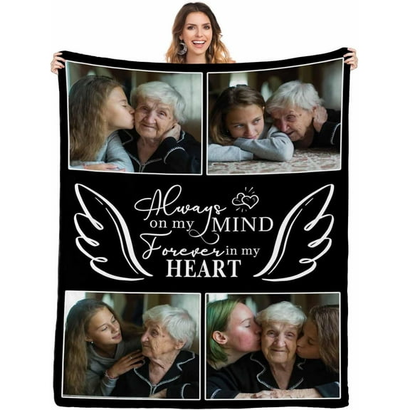 Personalized Bereavement Blanket Keeping Their Memory Alive, Forever in Our Hearts Memorialize Your Loved One Blanket with Photos