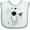 White and Blue, variant on Inktastic Astronaut the Moon Spaceship and Shooting Star for Light Colors Boys or Girls Baby Bib