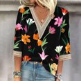 thumbnail image 1 of Hauts pour Femmes 2023 Blouses Basiques T-Shirts Mignons d'Été Décontractés Imprimé Léopard Col en V, 1 of 5