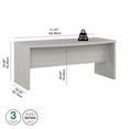 thumbnail image 2 of Echo 72W Bow Front Desk in Gray Sand - Engineered Wood, 2 of 7