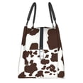 thumbnail image 6 of Japuie Brown Cow Print Insulated Lunch Bag, Portable Leakproof Cooler Bag,Foldable Thermal Tote,Lunch Tote Bags for Work or Picnic, 6 of 7