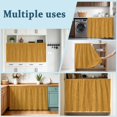 thumbnail image 6 of Ginger Yellow Under Sink Curtain for Closet, Privacy Short Cabinet Curtains, Modern Simple Solid Color Pattern Self Adhesive RV/Open Cabinet Skirt Adds Bathroom Storage 11"x13", 6 of 8