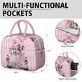 thumbnail image 6 of Pink Lunch Bag for Women Reusable Insulated Lunch Bags, Leakproof Cooler Food Lunch Tote Bag, Large Capacity Cute Lunch Box for Work School Travel Picnic, 6 of 7