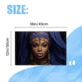 thumbnail image 2 of BaHomeck placemats Set of 4 Beautiful African Woman Wearing Intricate Blue Headdress Cotton Linen rectangle Placemats for Kitchen Dining Table Indoor,Outdoor,18*12inch, 2 of 4