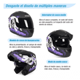 thumbnail image 5 of Casco Sleek Para Moto Abatible Certificado S (55-56 cm) VIOLETA NEGRO Halloween, 5 of 5