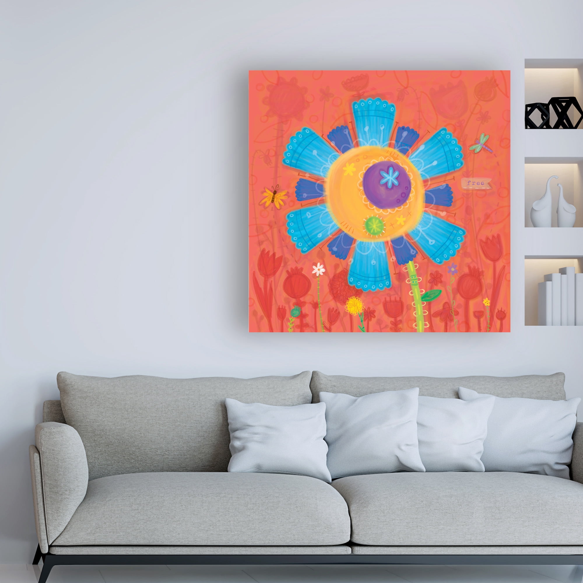 Trademark Fine Art 'Painted Flower 1' Canvas Art by Holli Conger