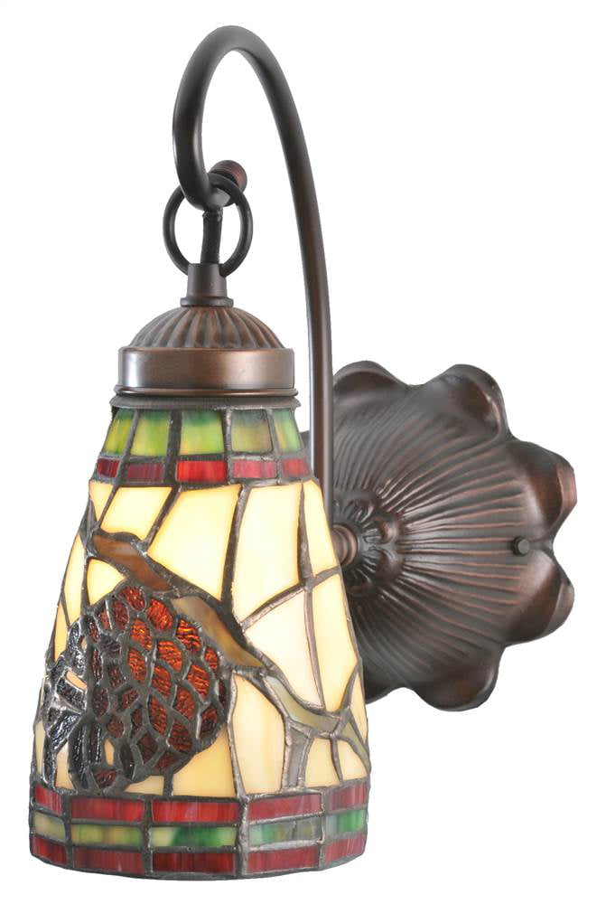 6" Wide Pinecone Dome Wall Sconce