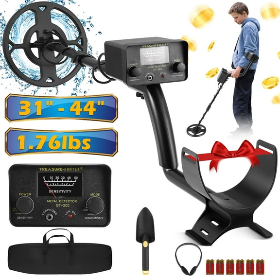 RELOIVE Metal Detector, 2 Modes Adjustable 31"-44" Waterproof for Beach/Backyard, Kids & Adults Treasure Hunting