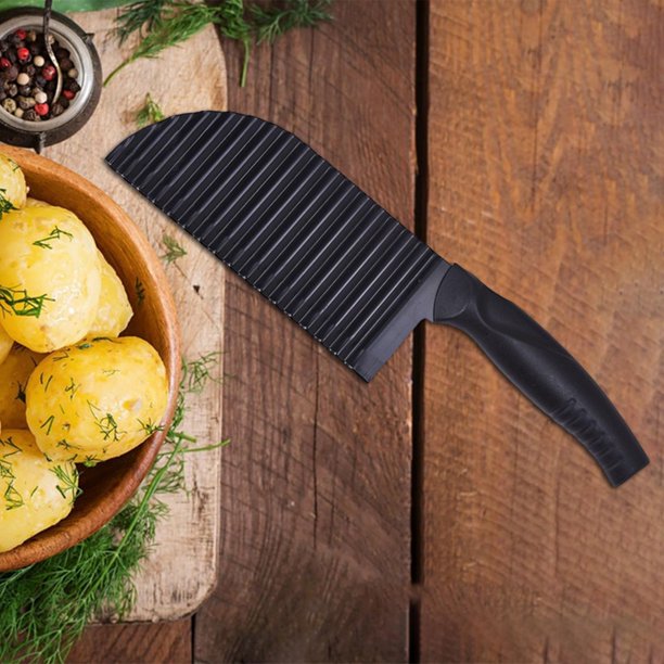 de s, ondulado, , cebolla, zanahoria, arrugado para verduras Negro Soledad rebanador de patatas