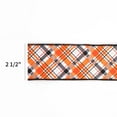 thumbnail image 4 of LaRibbons 2 1/2" Wired Ribbon | "Halloween Plaid" White/Org/Black | 10 Yard Roll, 4 of 5