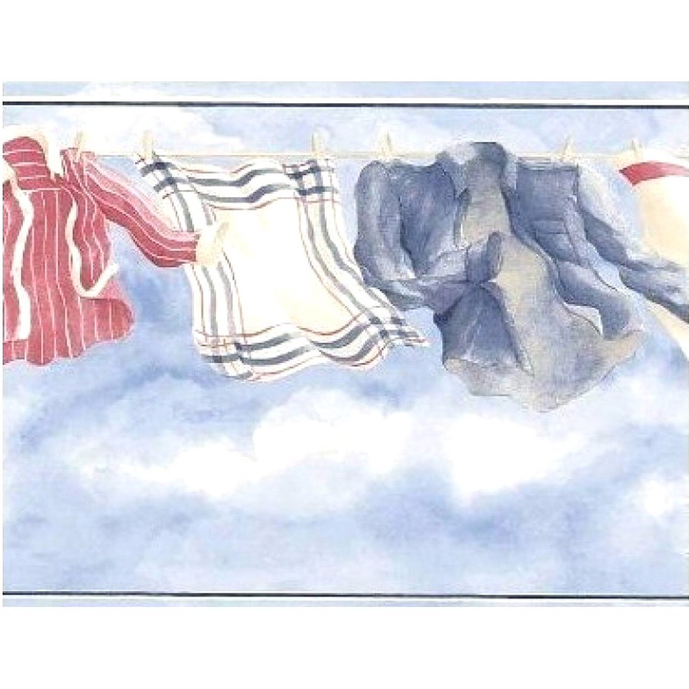 879360 Clothesline Wallpaper Border