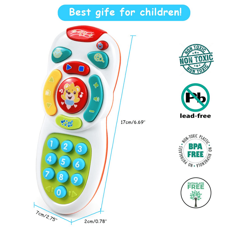 Yirtree Baby TV Remote Control Toy, Baby Toys, Learning Remote Toy with  Light Music for 6 Months + Baby, Learning Toys for One Year Old Baby  Infants