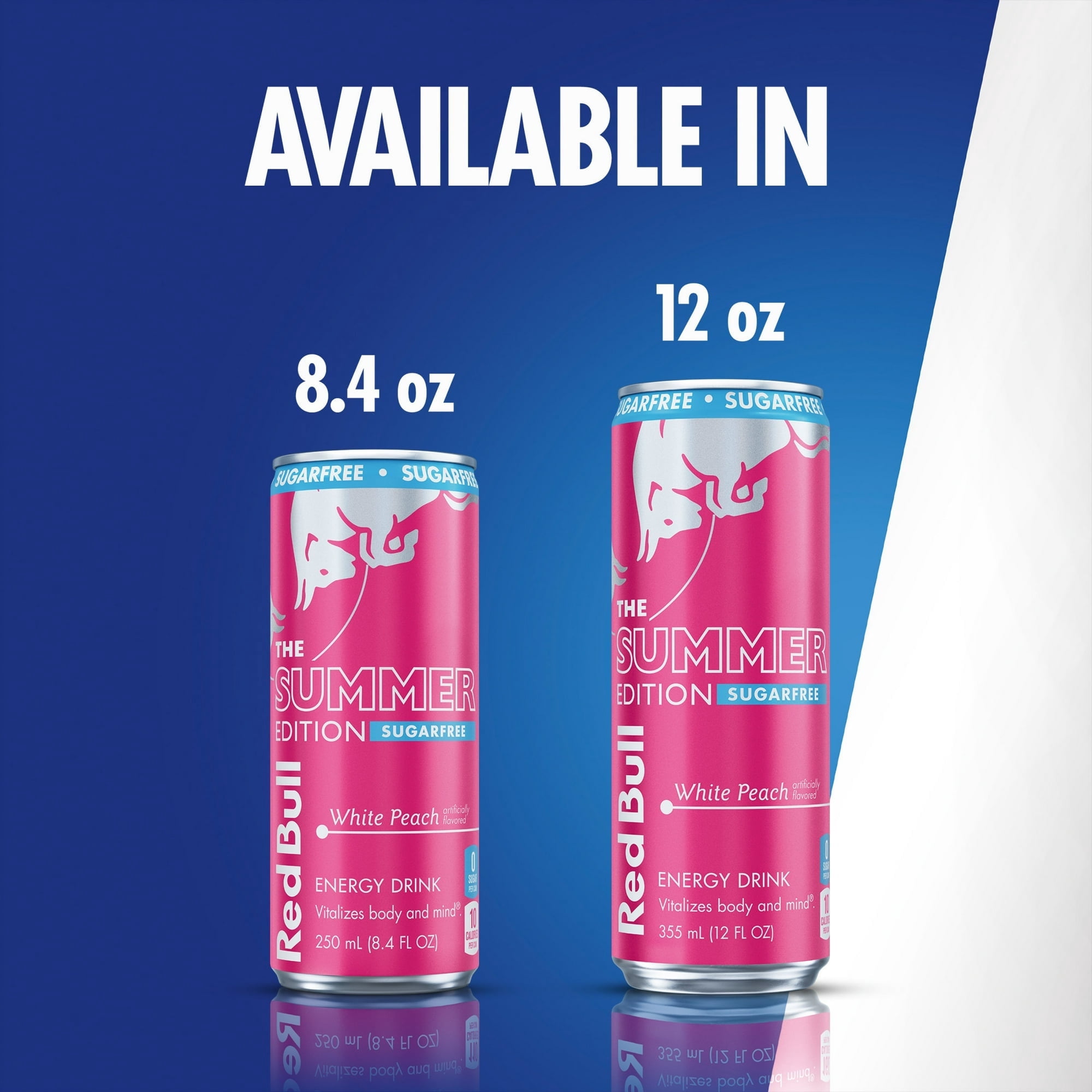 Red Bull Energy Drink Sugar Free White Peach, 12 Count, 12 fl oz (355 mL)