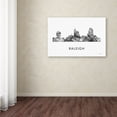 thumbnail image 3 of Trademark Fine Art 'Raleigh North Carolina Skyline WB-BW' Canvas Art by Marlene Watson, 3 of 3